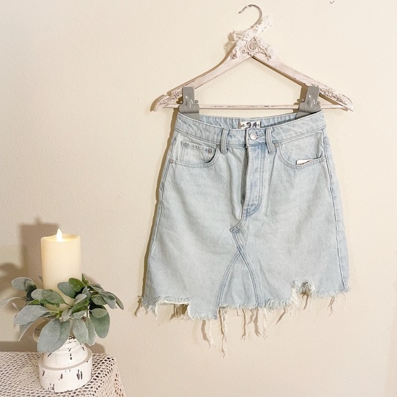 NWT Free People Going Rogue Denim Mini Skirt - Picture 2 of 12